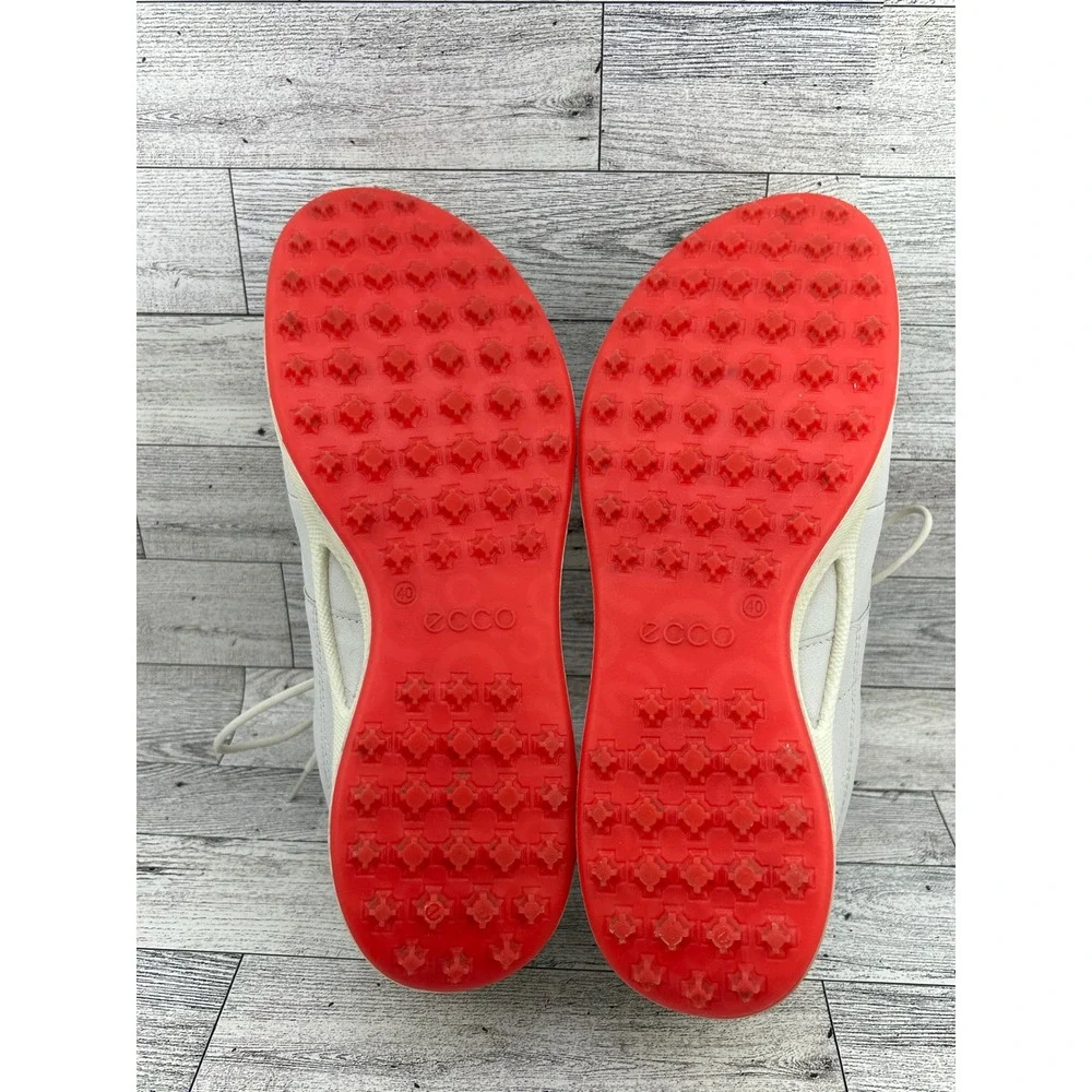 Ecco Golf S-Three White Leather Spikeless Shoes Women Sz 9-9.5 10058350874